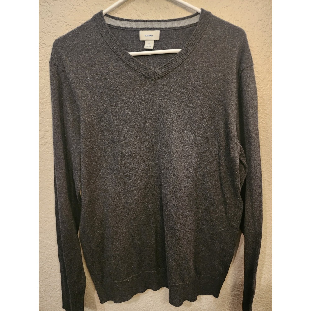 Old Navy‎ Men's Pullover Sweater, Gray, Long Sleeve, Size Medium M